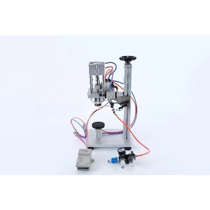 LTX-80 Pneumatic Perfume Bottle Crimping Machine Metal Cover Sleeve Gland Capping Machine