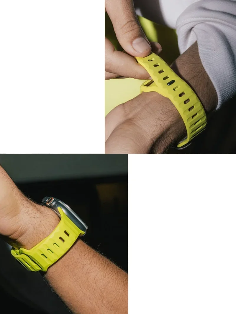 Correa de silicona para iWatch Ultra 49mm Series 8 7 SE 6 5 4 3 2 1 45mm 41mm 44mm 40mm 42mm 38mm pulsera deportiva correa de reloj