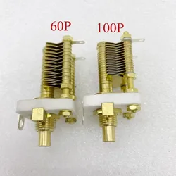 CW2F High Frequency High Q value Ceramic All Copper Single Air Variable Capacitor 60P/100P Beauty Medical Small Loop Antenna