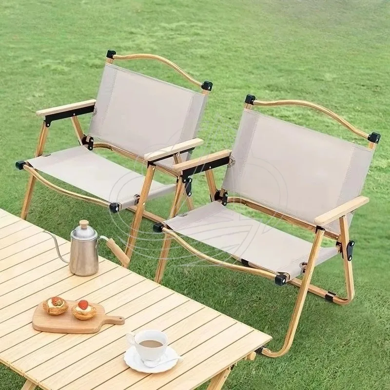 

Modern Stainless Steel Foldable Fishing Chair Portable Outdoor Seat with Backrest for Camping & Beach