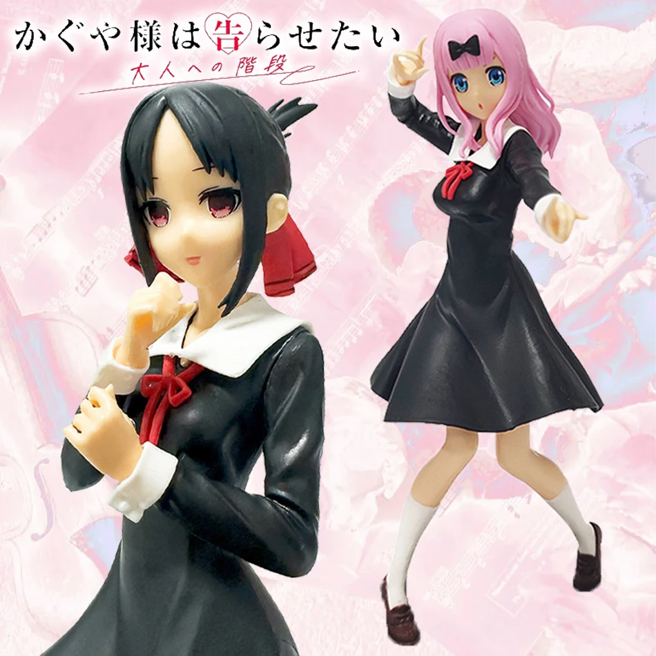 Figura de Anime de 18 cm, Love is War, Fujiwara Chika, Shinomiya Kaguya, Figura de Acción de Chica Kawaii, Muñeca Coleccionable, Juguete de Regalo