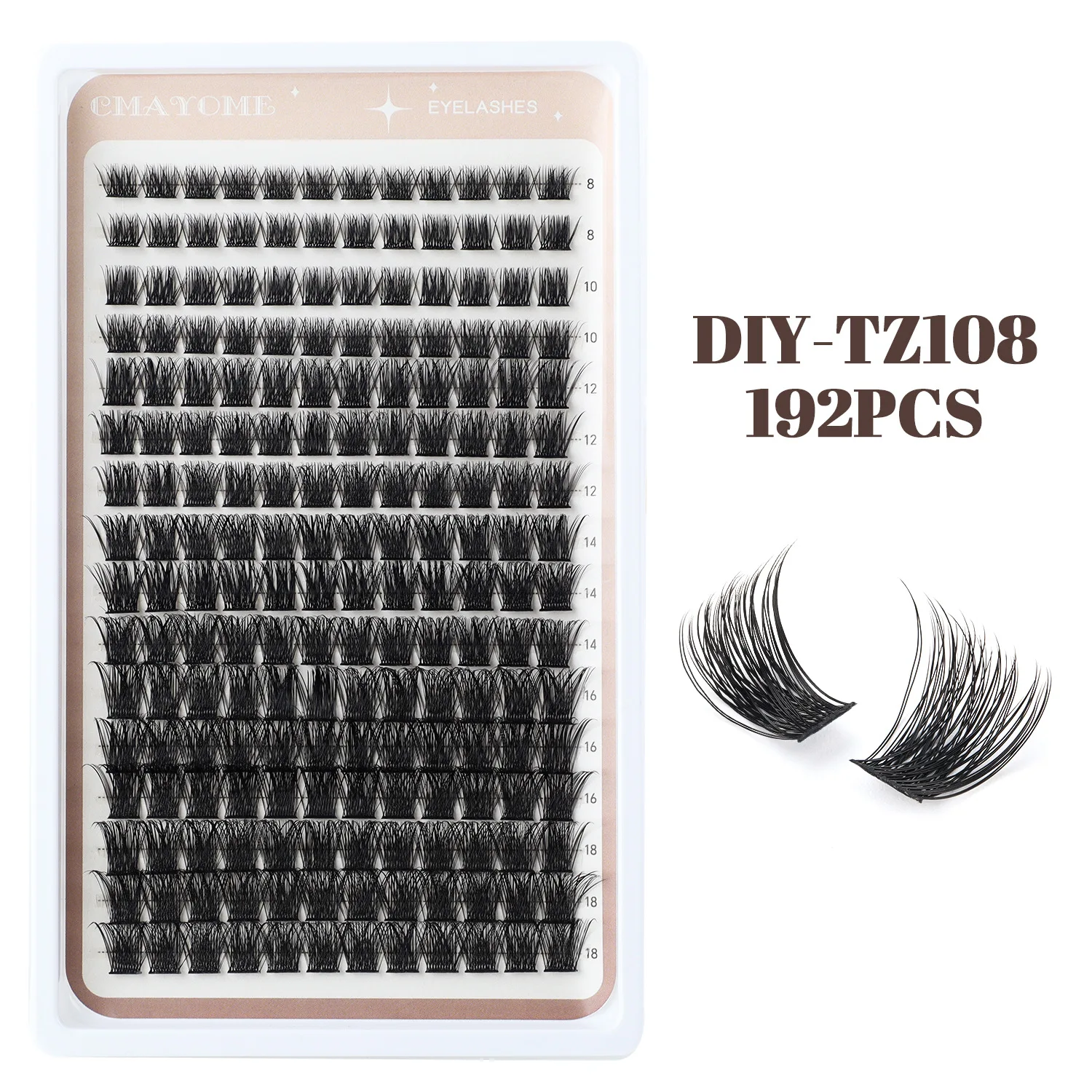 DIY Segmented Single Tuft of False Eyelashes 8-18mm Eyelashes DD Curl Dense Curl