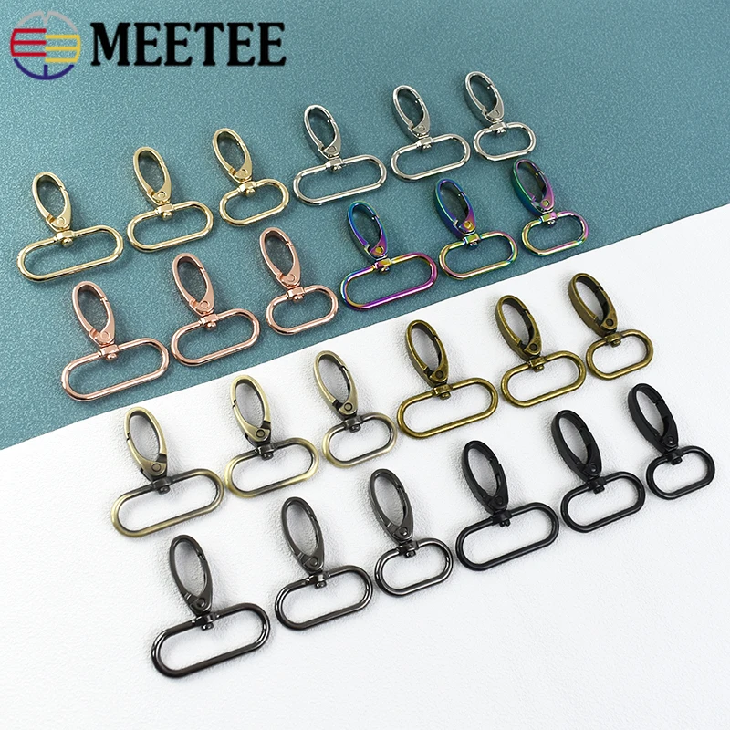 5/10Pcs 13-38mm Metal Buckles for Backpack Bag Strap Swivel Lobster Clasp Keychain Webbing Hooks Hanger DIY Sewing Accessorie