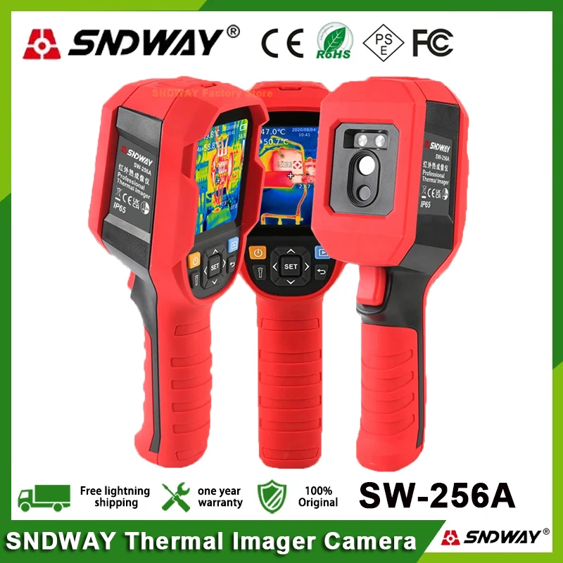 SNDWAY Thermal Imaging Camera SW-256A Thermal Imager Thermographic Camera Infrared Resolution 256x192 Temperature Inspection