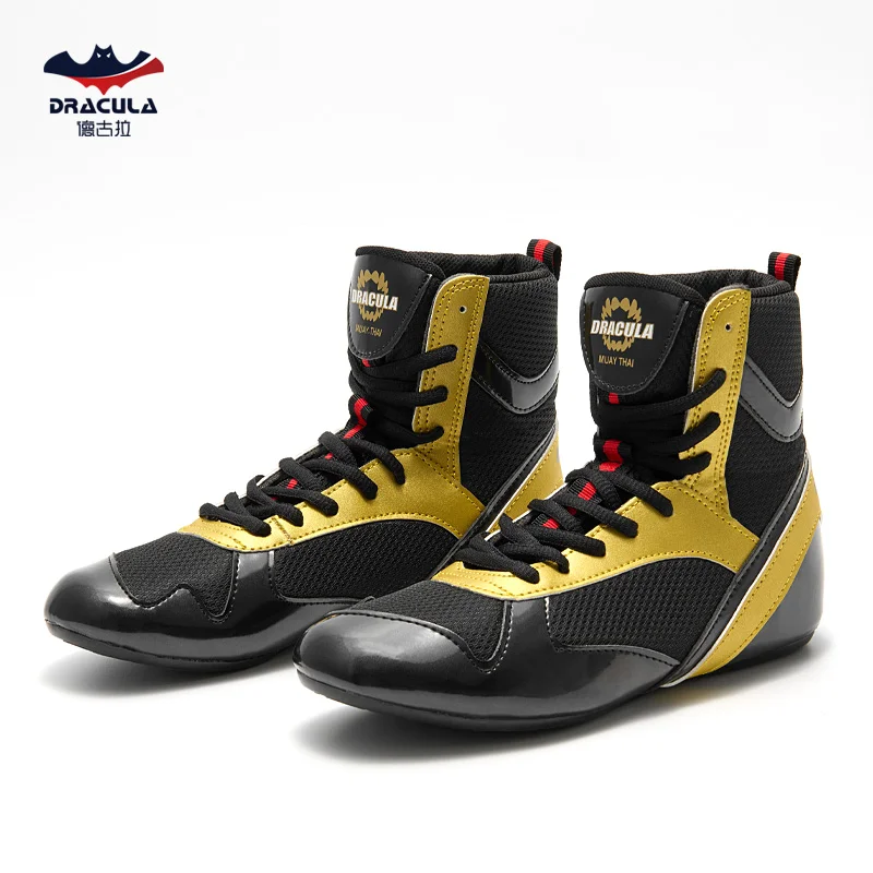 

Высокие боксерские кроссовки для профессиональных тренировок по Санда, Муай Тай, борьбе, для детей и взрослых.