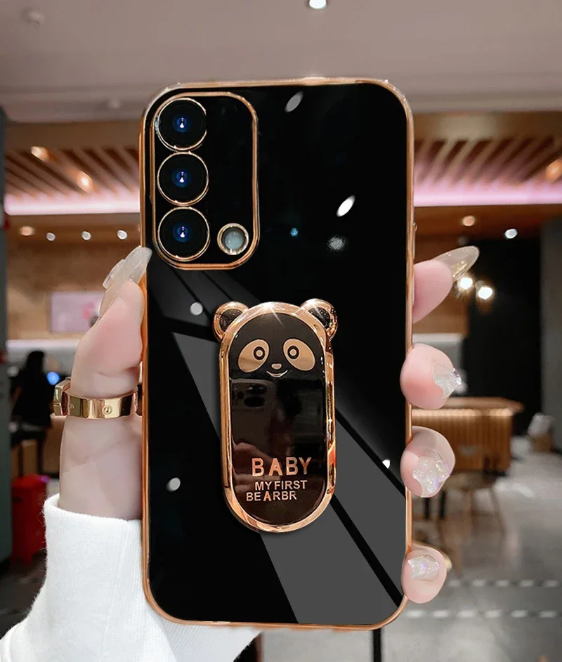 For Funda Realme GT Master Edition Neo 5 2 3 3T Neo5 Neo3T GT2 GT 2 Pro Q3S Q5 Pro C55 Case Luxury Plating Holder Phone Cover