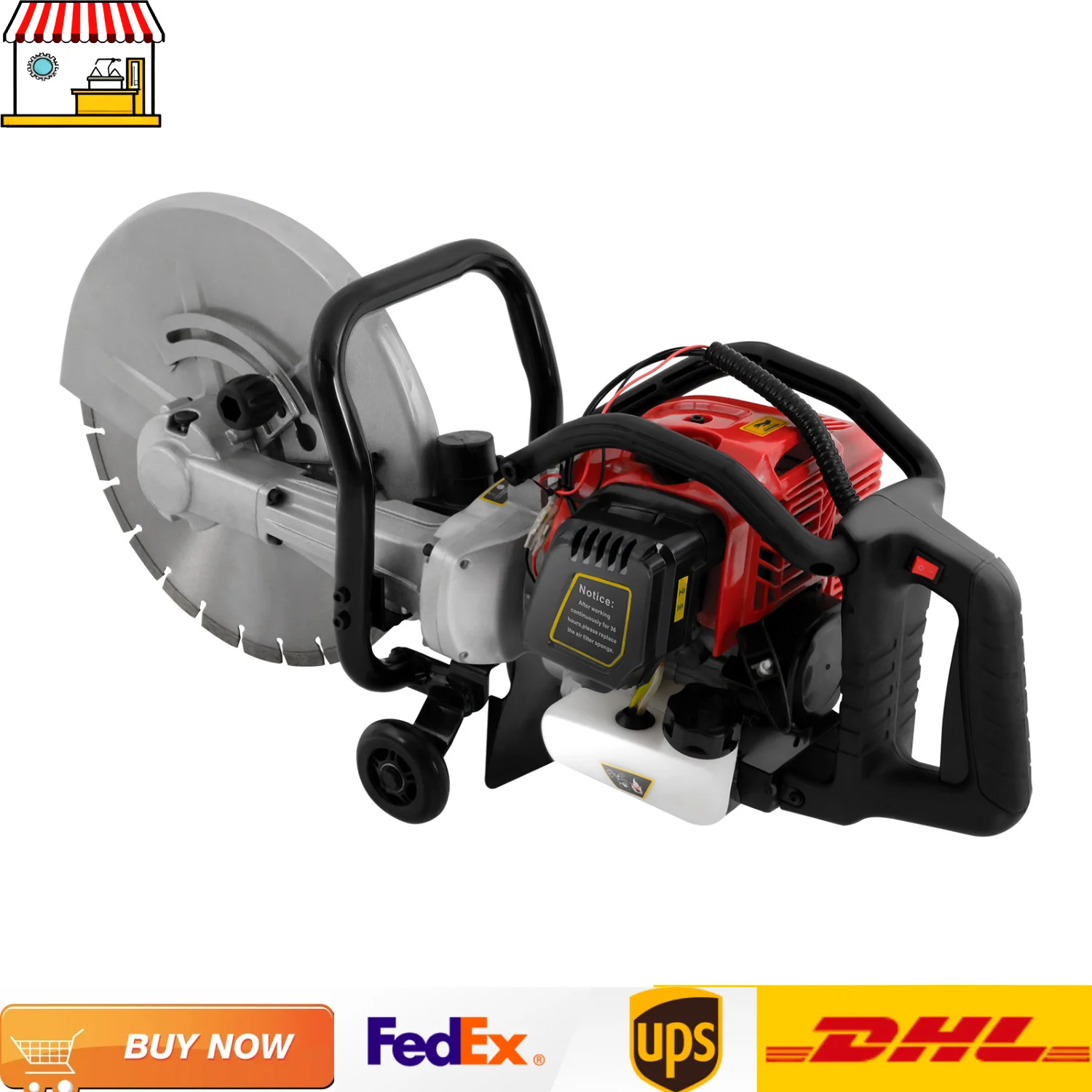 

Беспроводная пила для резки бетона | Настенный резак для штробления 1400 Вт с 13-дюймовым лезвием и колесами | Двухтактная бензиновая пила-резак для влажной резки