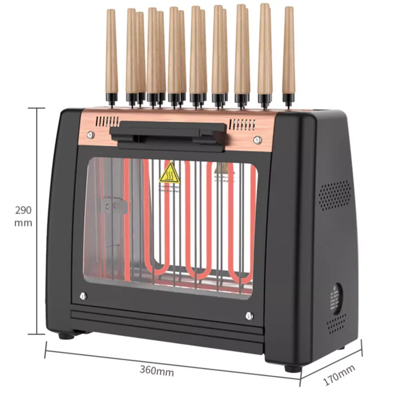 Automatic Rotary Kebab Machine Household Indoor Electric Oven Smokeless Barbecue Rack Smokeless Indoor Grill Grill Electric