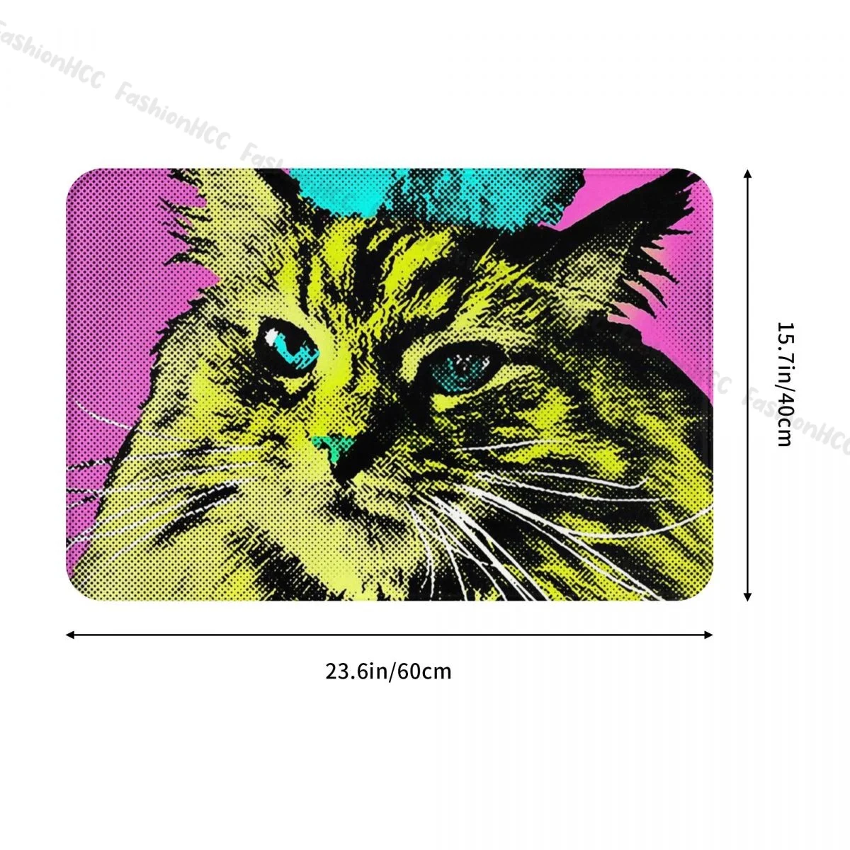 Andy Warhol Visual Pop Art Artist Anti-Slip Doormat Bath Mat Cat Passion Balcony Carpet Welcome Rug Bedroom Decor