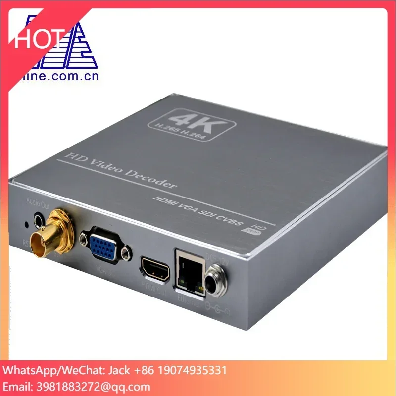 

H.265 H.264 4K 1080p IP to Video Decoder SDI VGA Output Decoding