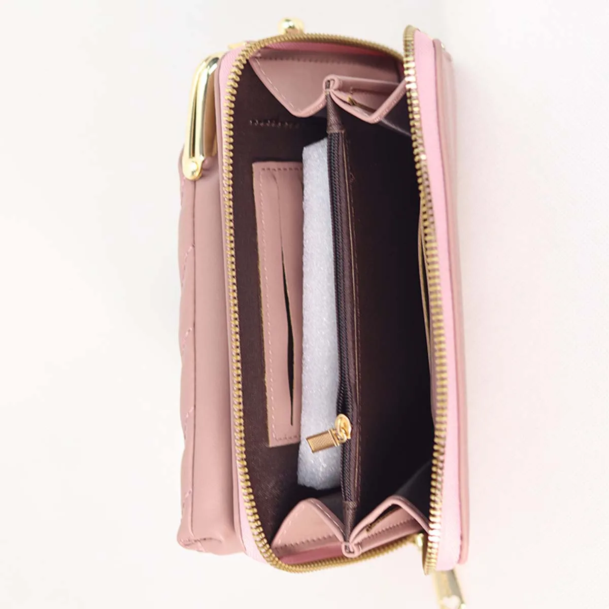 New female mobile phone bag single zipper single shoulder crossbody bag multi-functional crossbody bag fashion vertical wallet