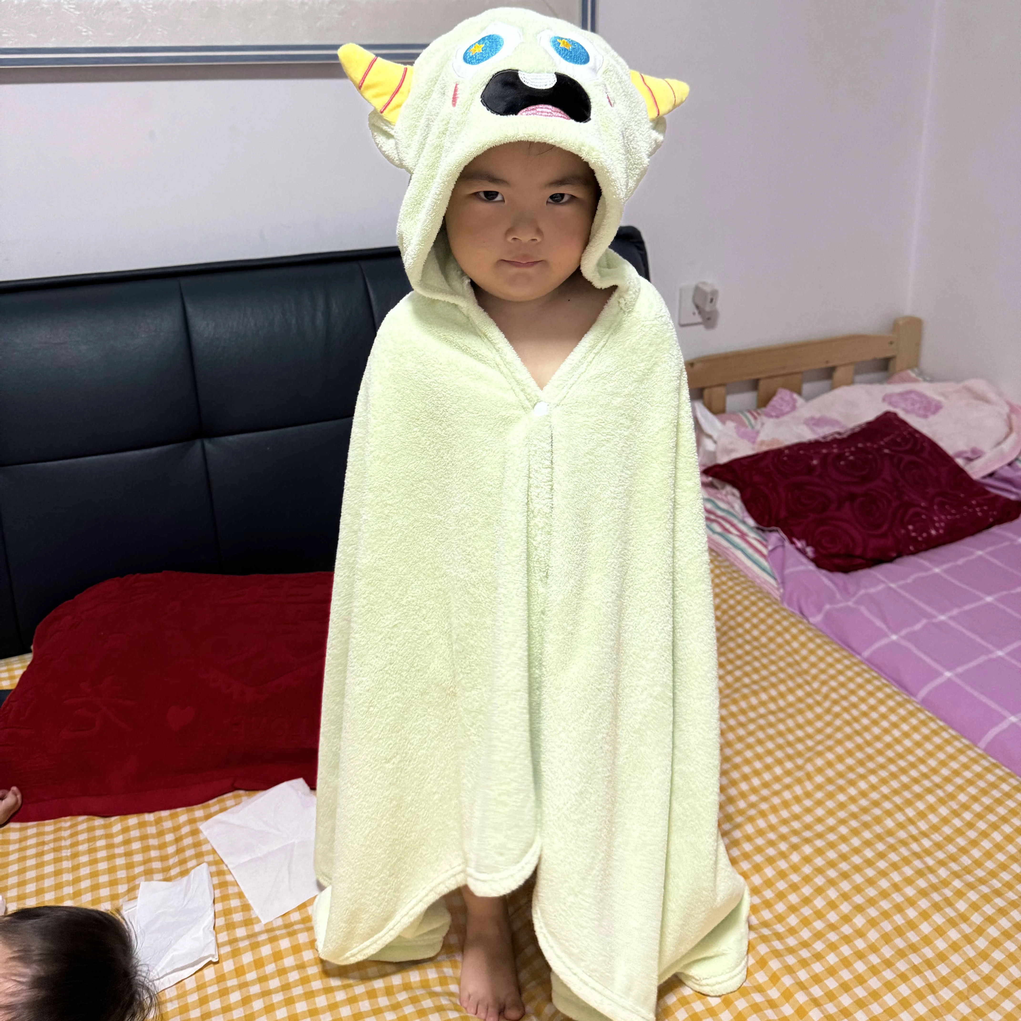 Promotional Baby Poncho Hooded Towel Kids Bathrobe Boys Girls Fleece Pajama Children's Bathrobe Child Bath Robe