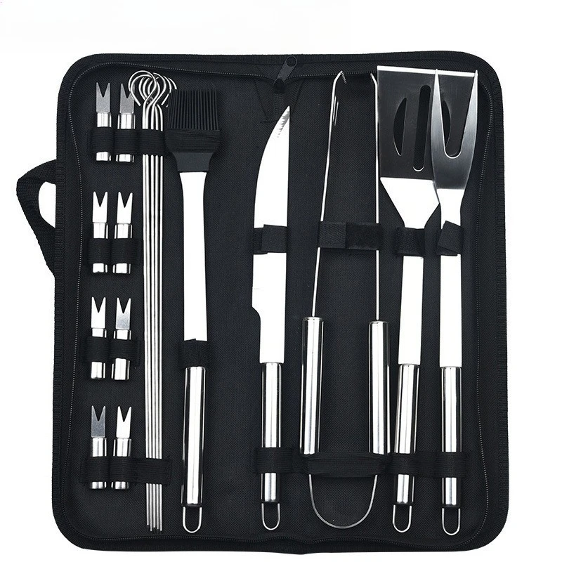 

Outdoor BBQ Set Grill Set New Stainless Steel Grill Set Combination Tools Portable Outdoor Picnic Equipment