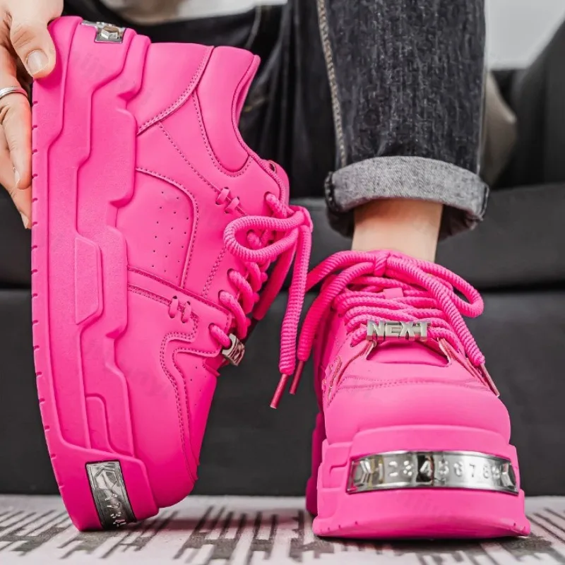 

2025 Autumn New Men's Fashion Trend Thick Sole Low Top Casual Shoes Breathable Versatile Comfortable Niche Style Chunky sneakers