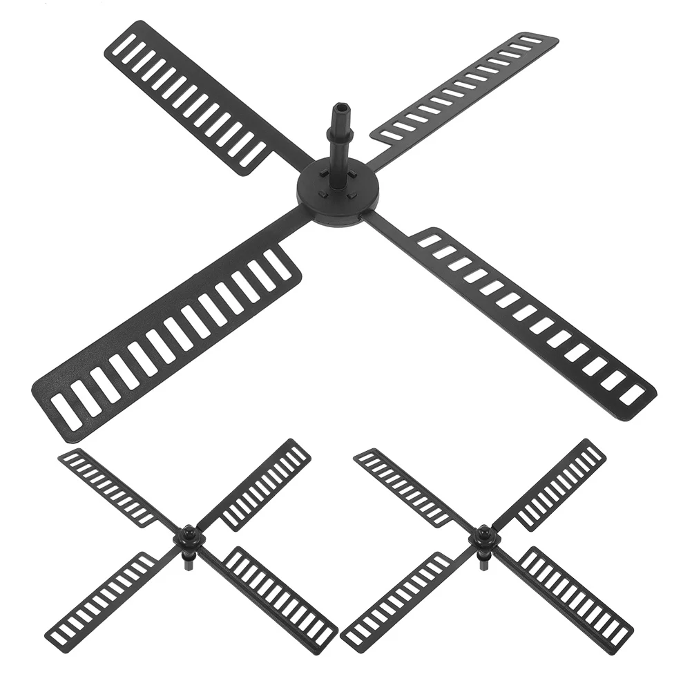 

3Pcs Plastic Windmill Leaves Solar Powered Waterproof Garden Decoration Rotating Windmill Accessories for Outdoor Yard Patio