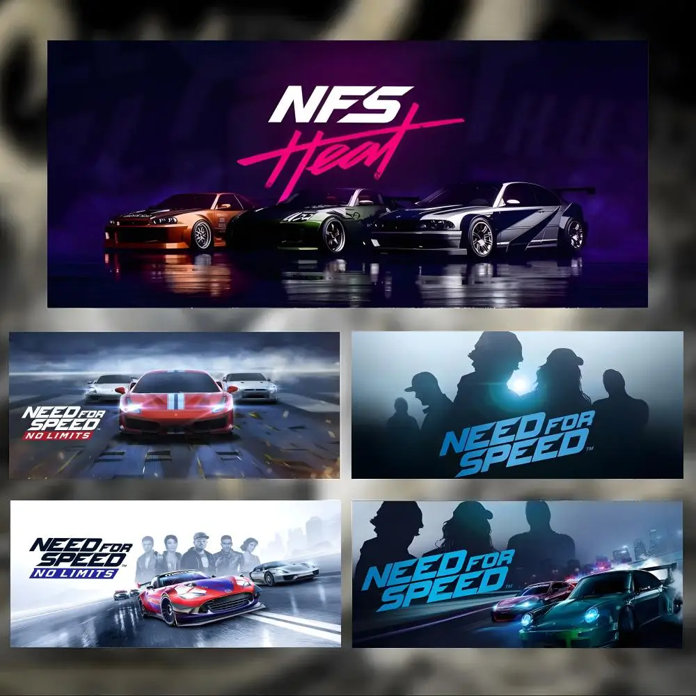 Alfombrilla de ratón grande y gruesa para juegos N-Need for Speed, con bordes cosidos, para PC