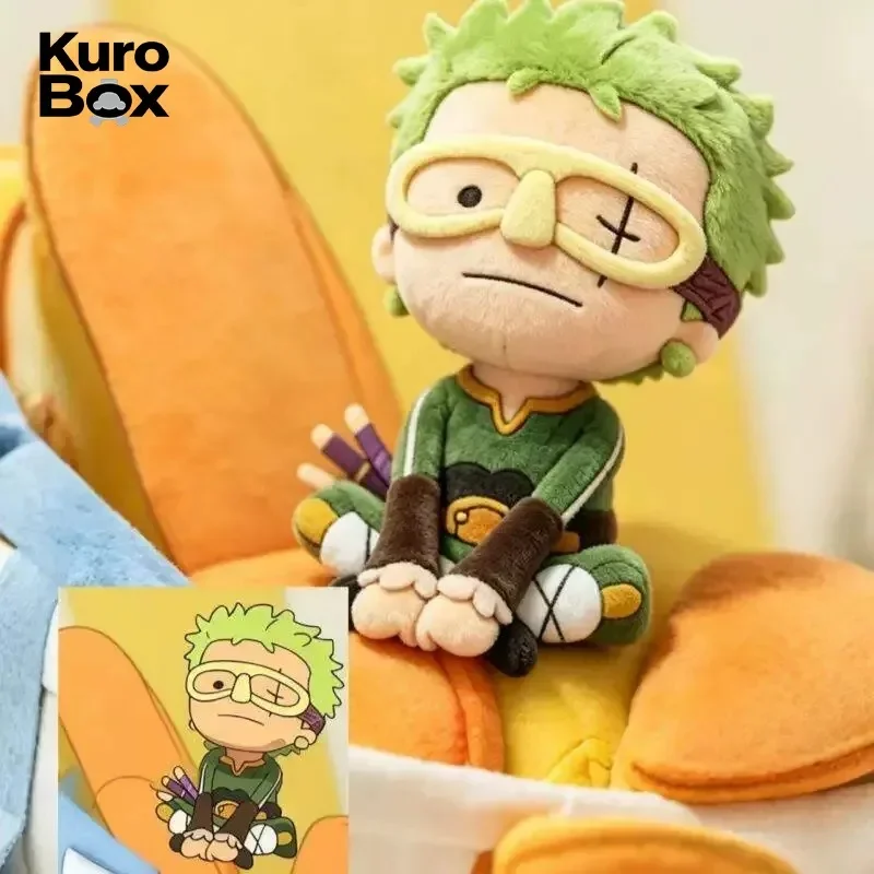 

New Bandai Luffy Zoro 10cm Anime Peripheral Cute Stuffed Plush Doll Two Styles Home Ornament Birthday Gift Toy Fans Present