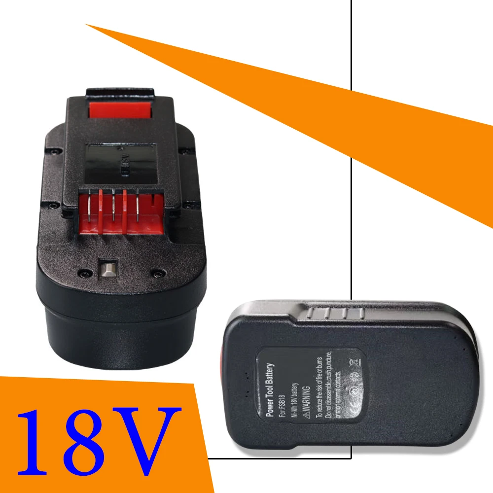 

18V 6000/8000mAh Power Tool Battery For Black&Decker A18 A1718 A18NH HPB18 HPB18-OPE FS1800CS FS1800D FS1800D-2 FS1800ID