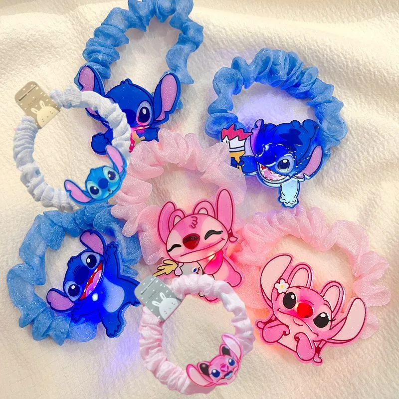 1/5pcs Disney Stitch Girls Hair Rope Cartoon Lilo & Stitch Band Hair Accessoires Girl Trendy Fashion Accessories Birthday Gifts