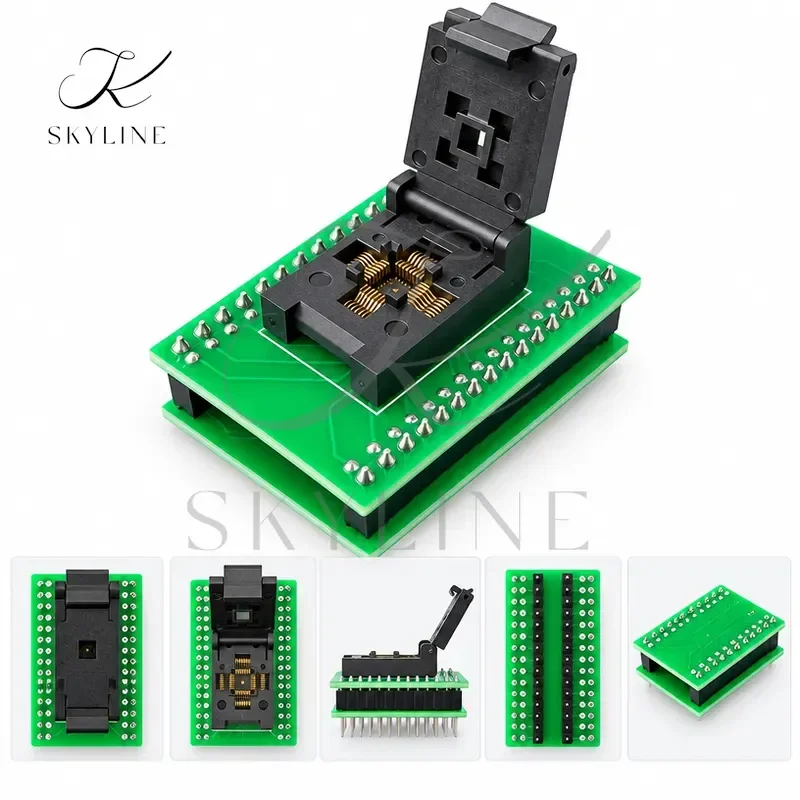 Qfn32 Qfn5x5 32l 0.5 Programming Socket With Burn In Test Socket And Dip32 Adapter