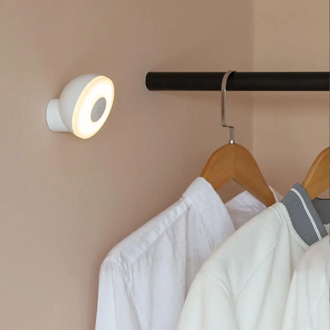 Xiaomi Mijia LED-Induktions-Nachtlicht, 2-Lampe, einstellbare Helligkeit, Infrarot-Sensor für den menschlichen Körper mit Magnetfuß