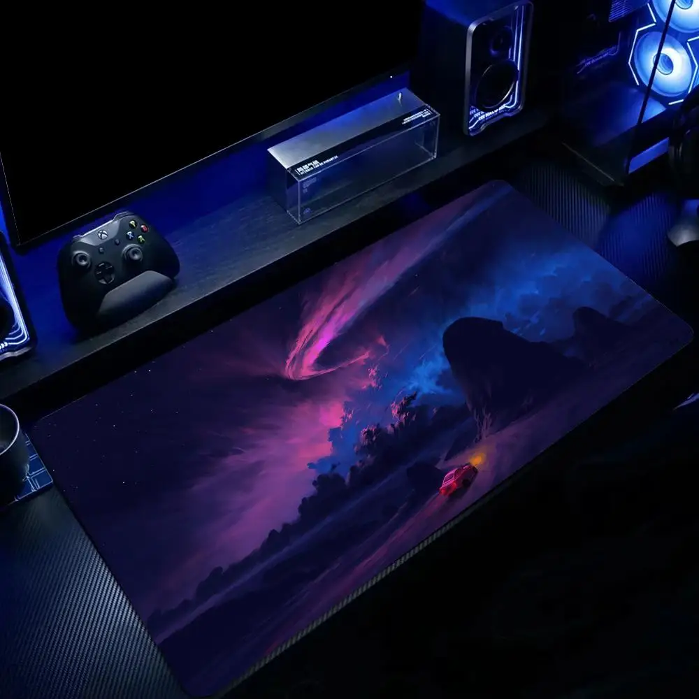 

Fantasy Adventure Road Illustration Design Mouse Pad Desk Mat Non-Slip Stitched Edge office mat Gaming pad Computer mousepads