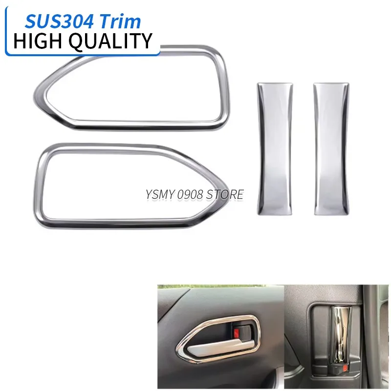 4 Pieces Auto Garnish Car Door Chrome Handle Cover Exterior Accessories Trim for Voxy Noah 90 2022 Stainless Steel Cars Styling