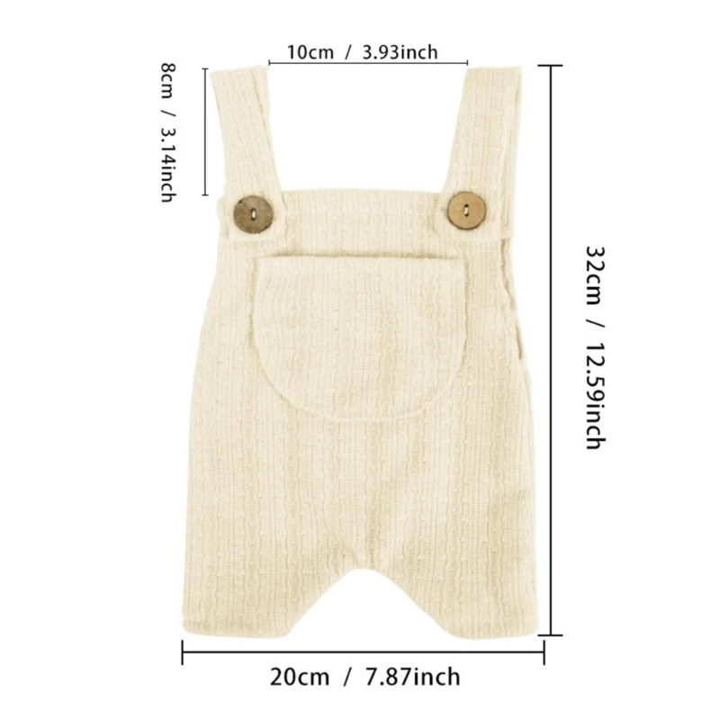 Newborn Photo Props Suspender Jumpsuit Baby Photography Clothes Short Romper for Newborn Photoshooting Props Clothing