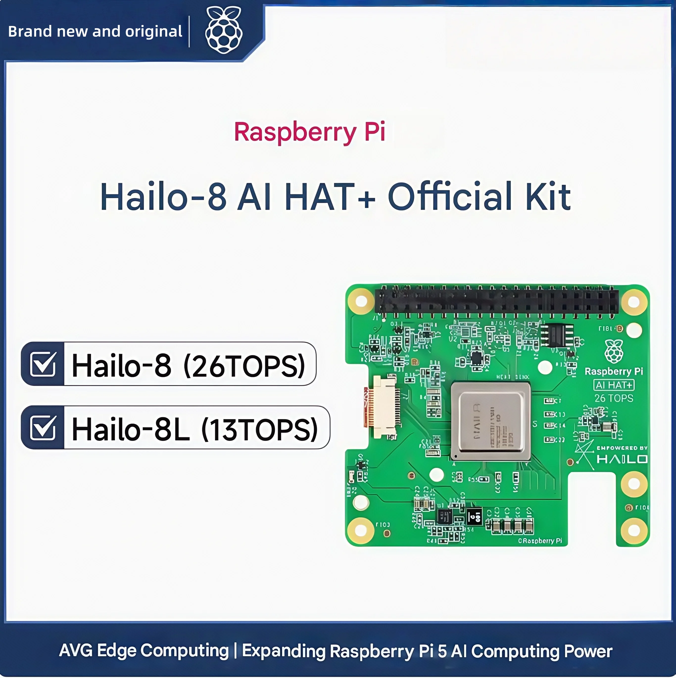 

Raspberry Pi 5 Hailo8L expansion board AI acceleration module KIT kit PCIe M.2 HAT+
