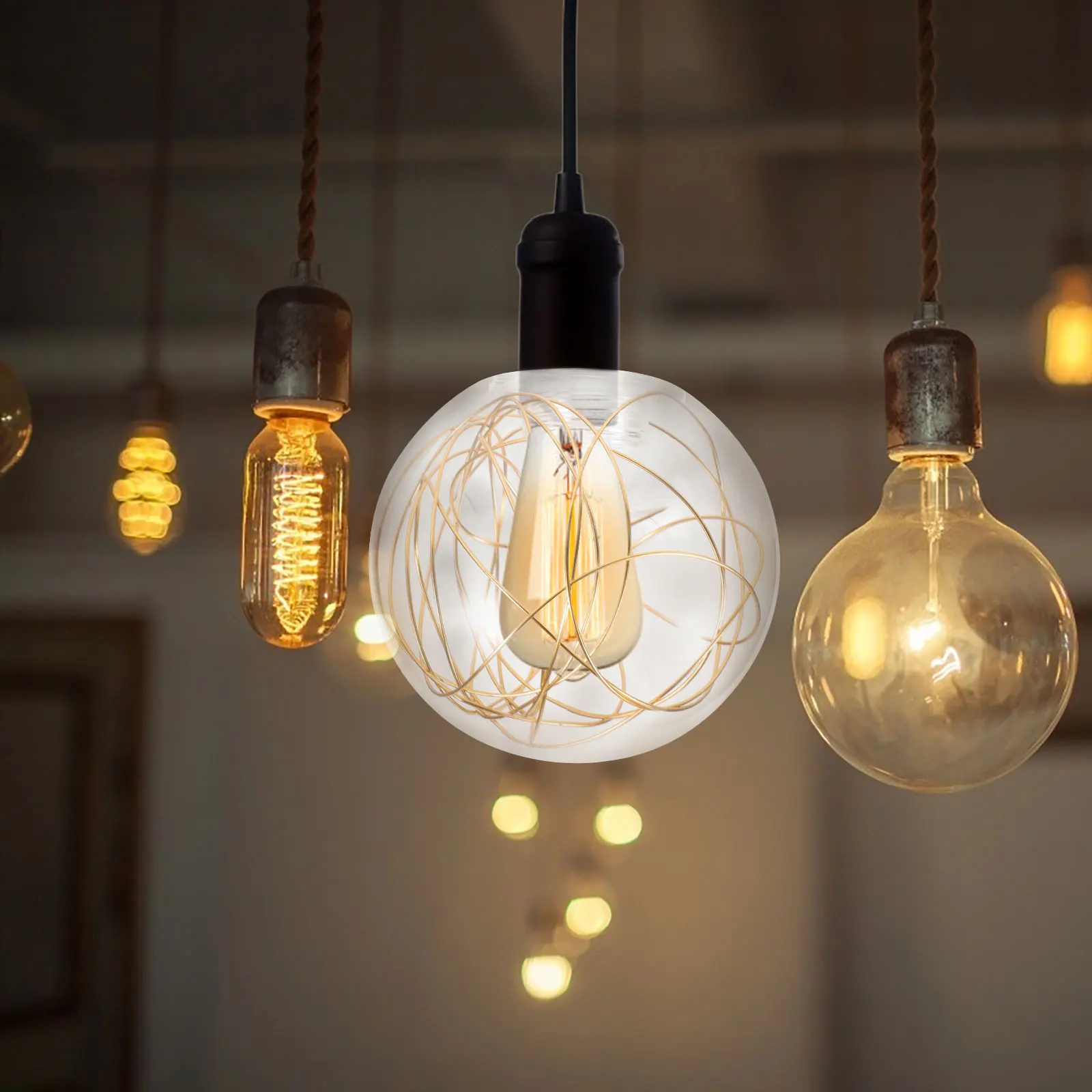 

Transparent Glass Lamp Shade Replacement Globe Ball for Chandelier Pendant Light Fixture Decorative Living Room Bedroom