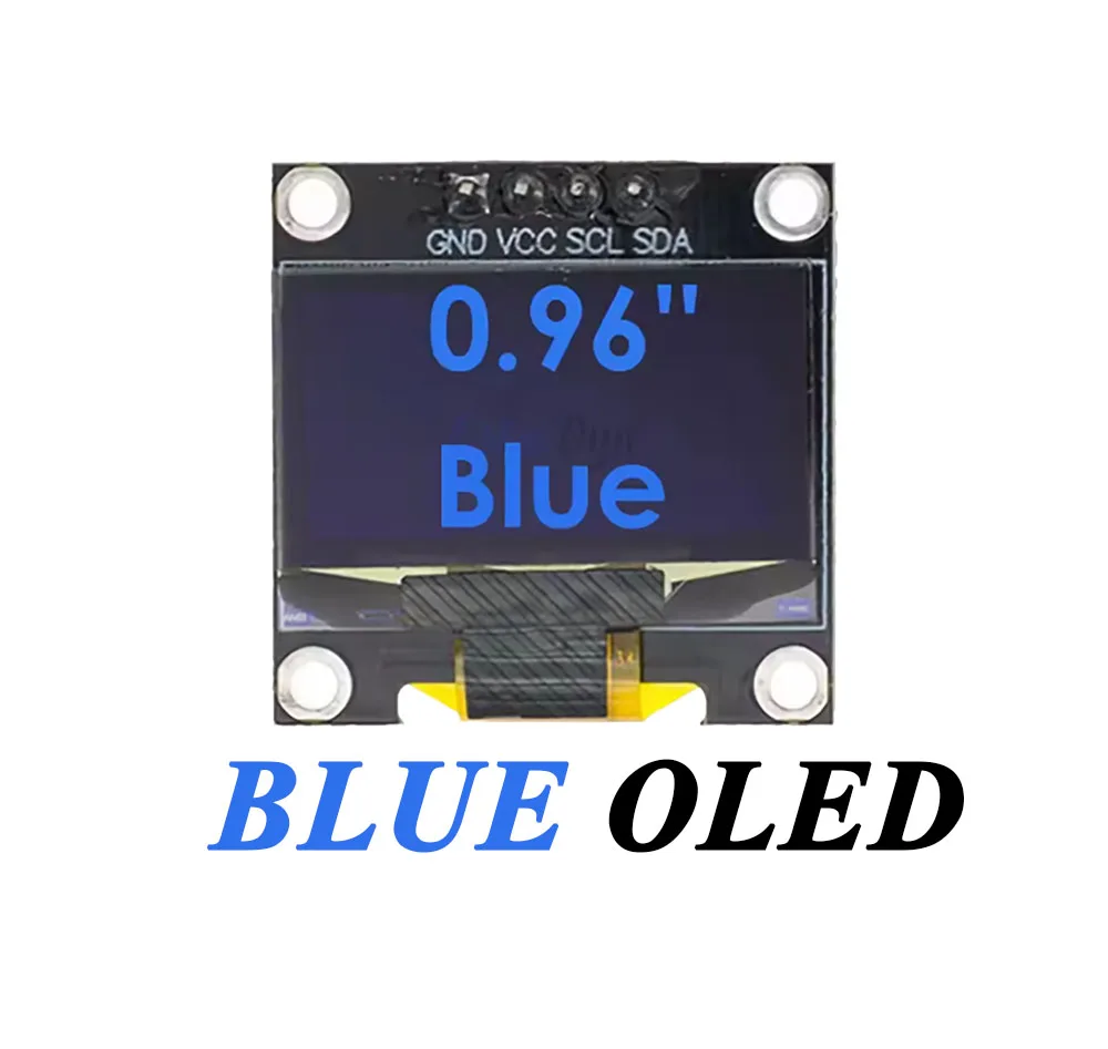 1~30Pcs 0.96 Inch OLED Display Module SSD1306 Driver 128*64 Resolution IIC I2C Serial Port White Blue Yellow LCD Screen Board