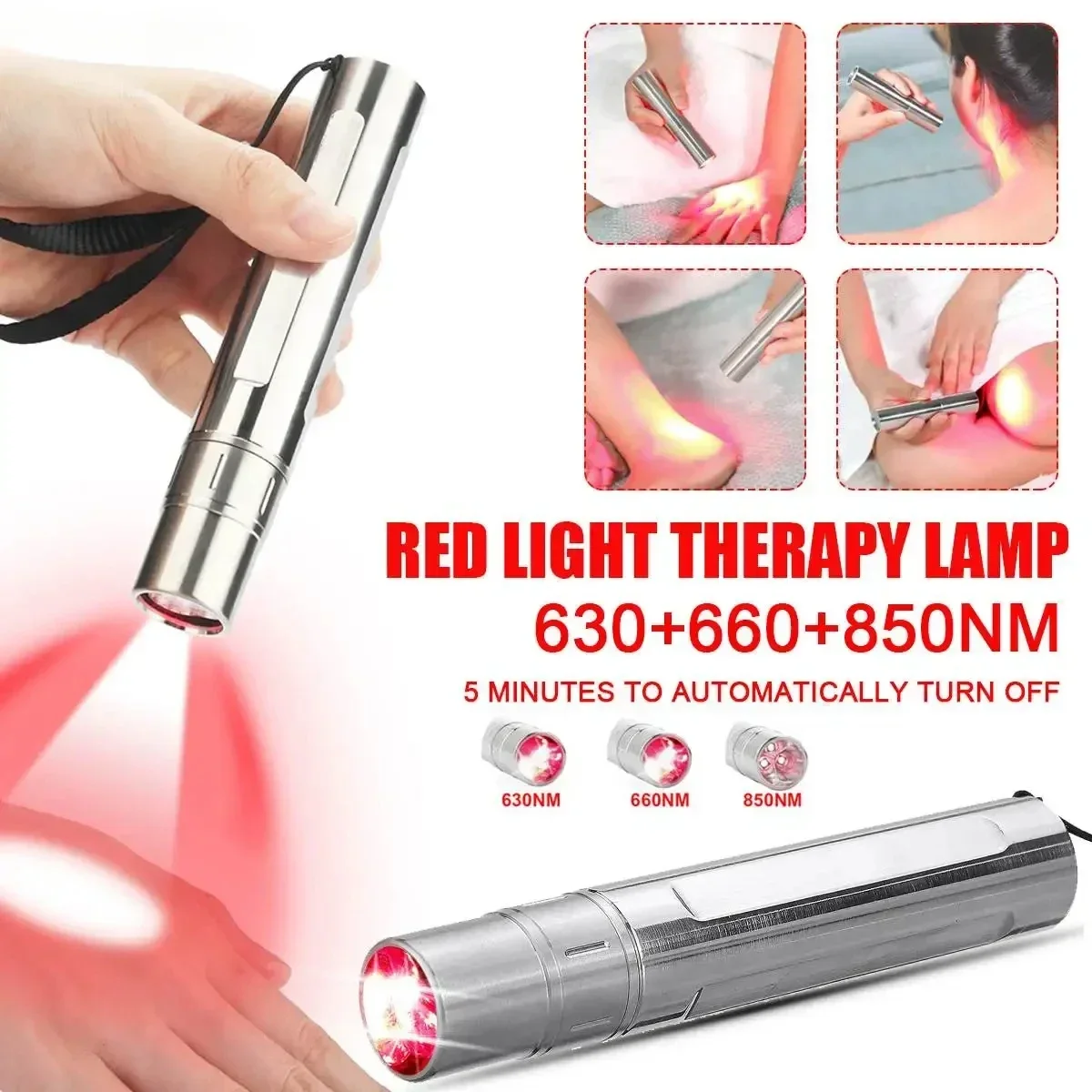 New LED Infrared Adjustable Therapy and Beauty Pen Rechargeable Portable Non Removable Red Therapy Flashlight