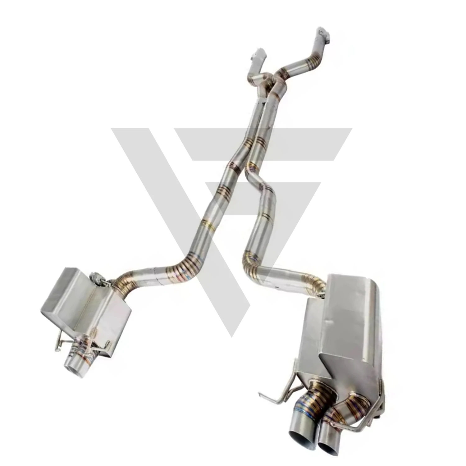 ECCF Valvetronic Titanium Catback Exhaust For Mercedes AMG C63 W205 4.0L Aggressive Sound Performance Upgrade Easy Installation