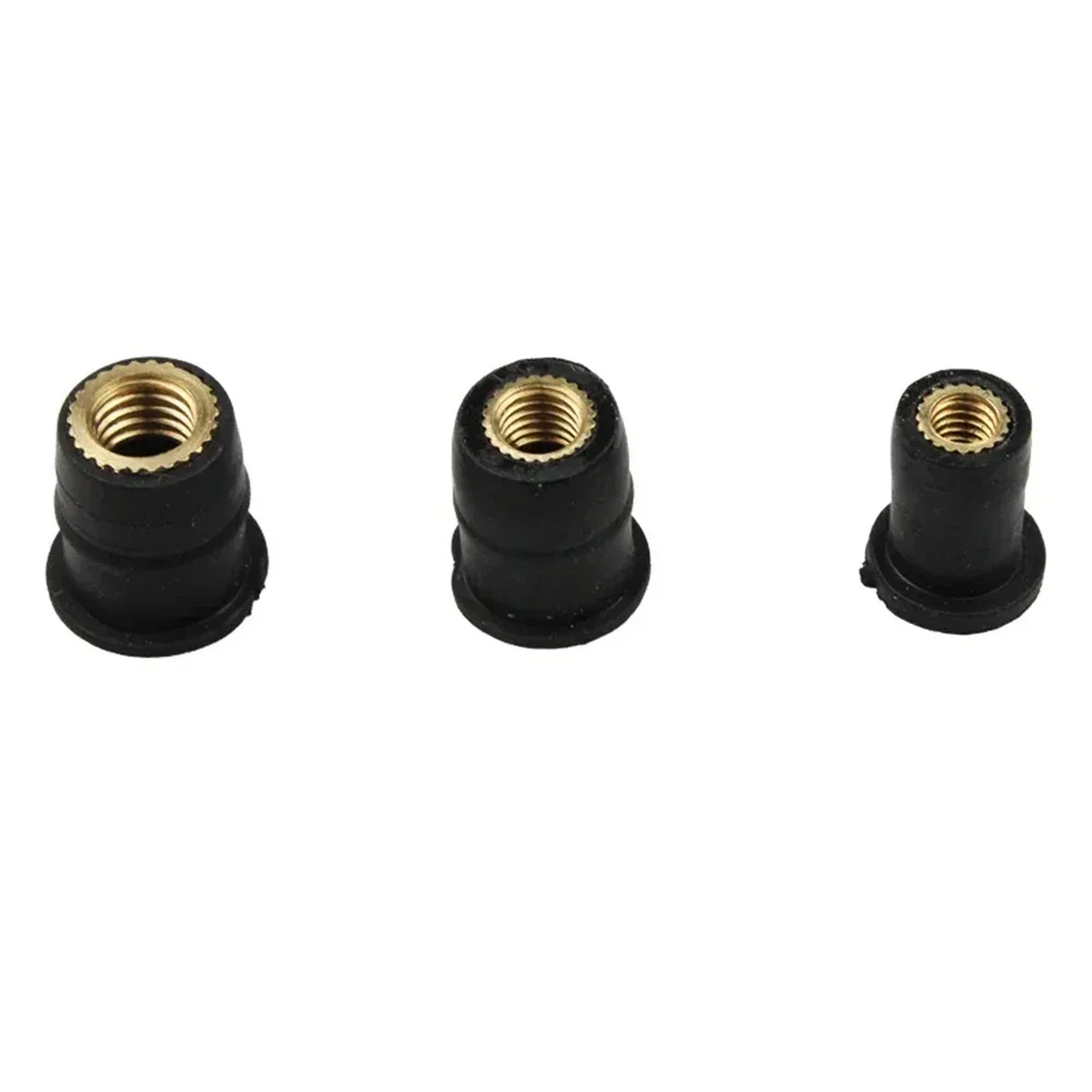 5pcs Motorcycle Windshield Rubber Nuts Vibration Damper Panel Mounting Universal Car Accessories Nuts Replacement Parts