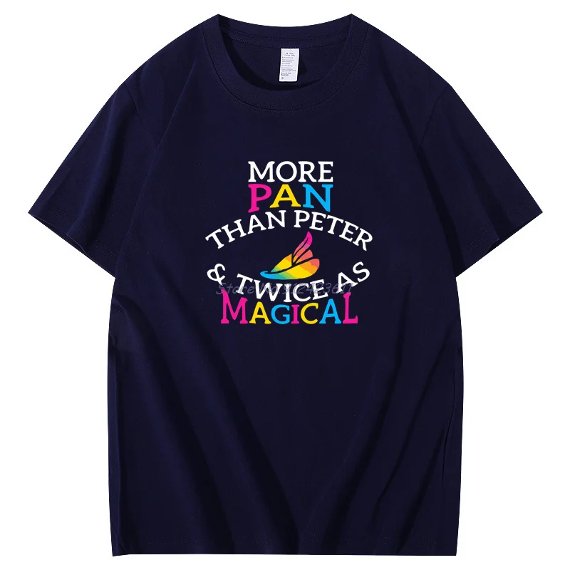 Funny graphic t shirts More Pan Than Peter Cotton T-shirt LGBTQ Pansexual Pride Gift Summer short sleeve t-shirts Men's clothing