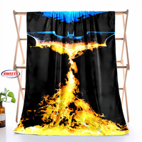 New! 3D Printing DC Batman Logo Blanket for Bed Bedroom Sofa Picnic, Throw Blanket for Cover Outdoor Leisure Nap Birthday Gifts