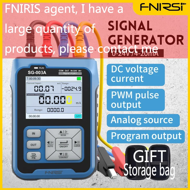 FNIRSI SG-003A 0-10V Adjustable Current Voltage Simulator 4-20mA Signal Generator Sources transmitter calibrator Transmitte