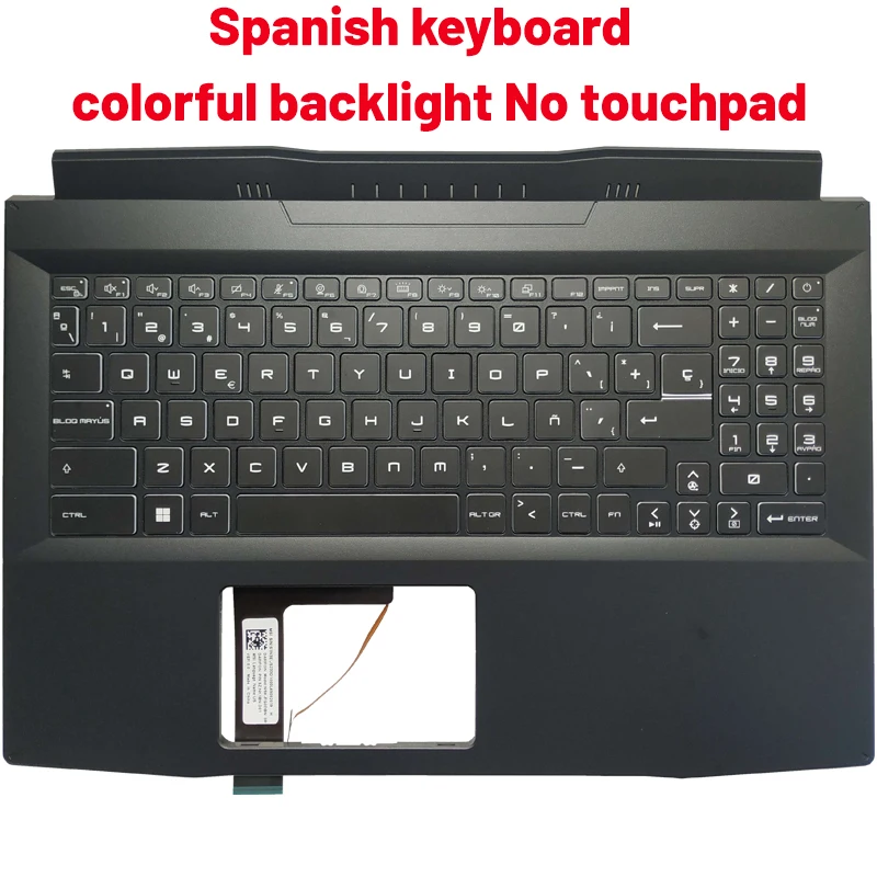 Imagem -03 - para Msi Gf66 11ue 11ug Ms1581 Ms-1582 Palmrest Capa Superior Russo Eua Espanhol Latino Francês Teclado de Laptop Azerty Novo