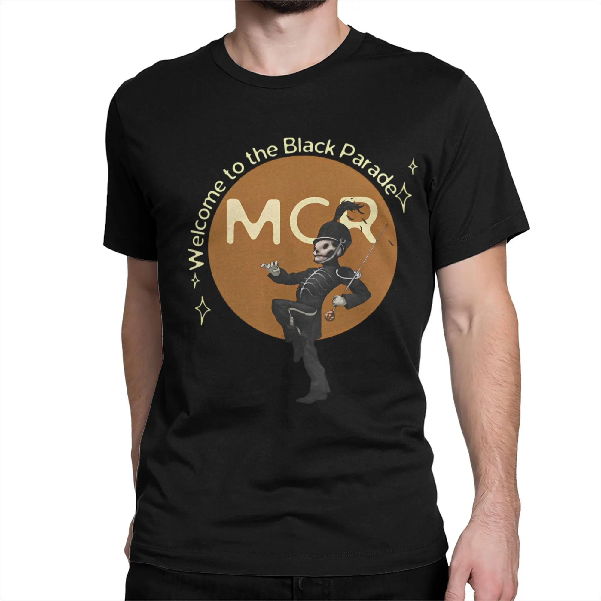 مرحبا بكم في العرض الأسود تي شيرت الرجال النساء 100% القطن تي شيرتات رائعة Crewneck بلدي الكيميائية الرومانسية الشرير الصخرة تيز القمم هدية