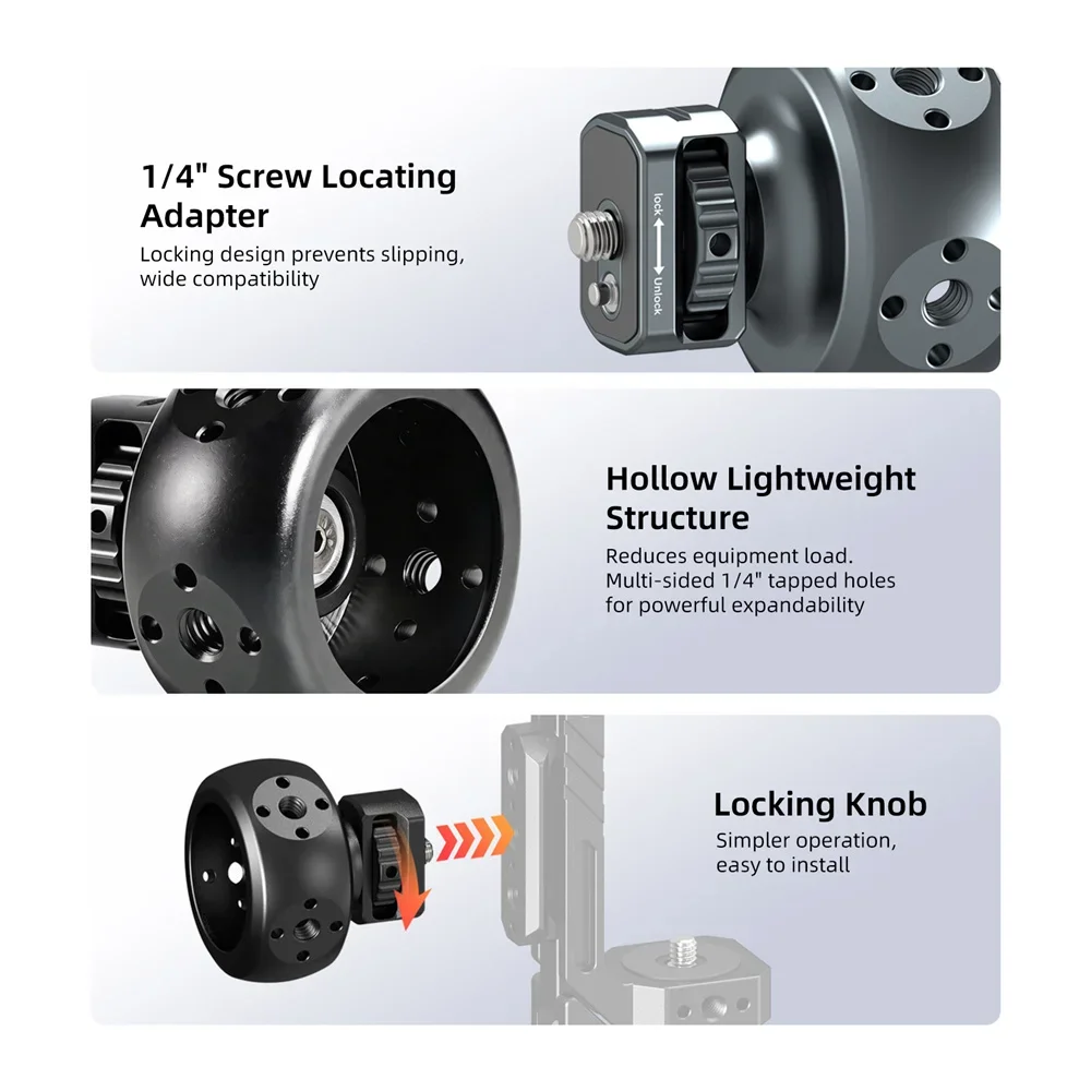Aluminum Hand Grip with L-Shape for Tripod 1/4