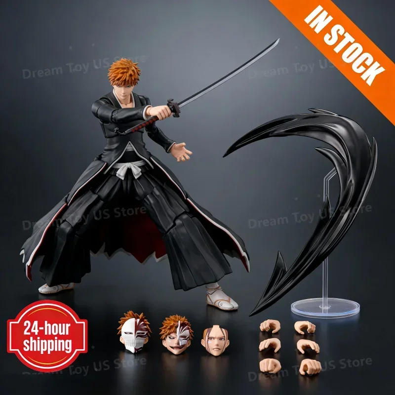

NEW HOT IN stock BLEACH SHFiguart SHF Kurosaki Ichigo Getsugatensho PVC Action Figure Model Collection Doll Toys