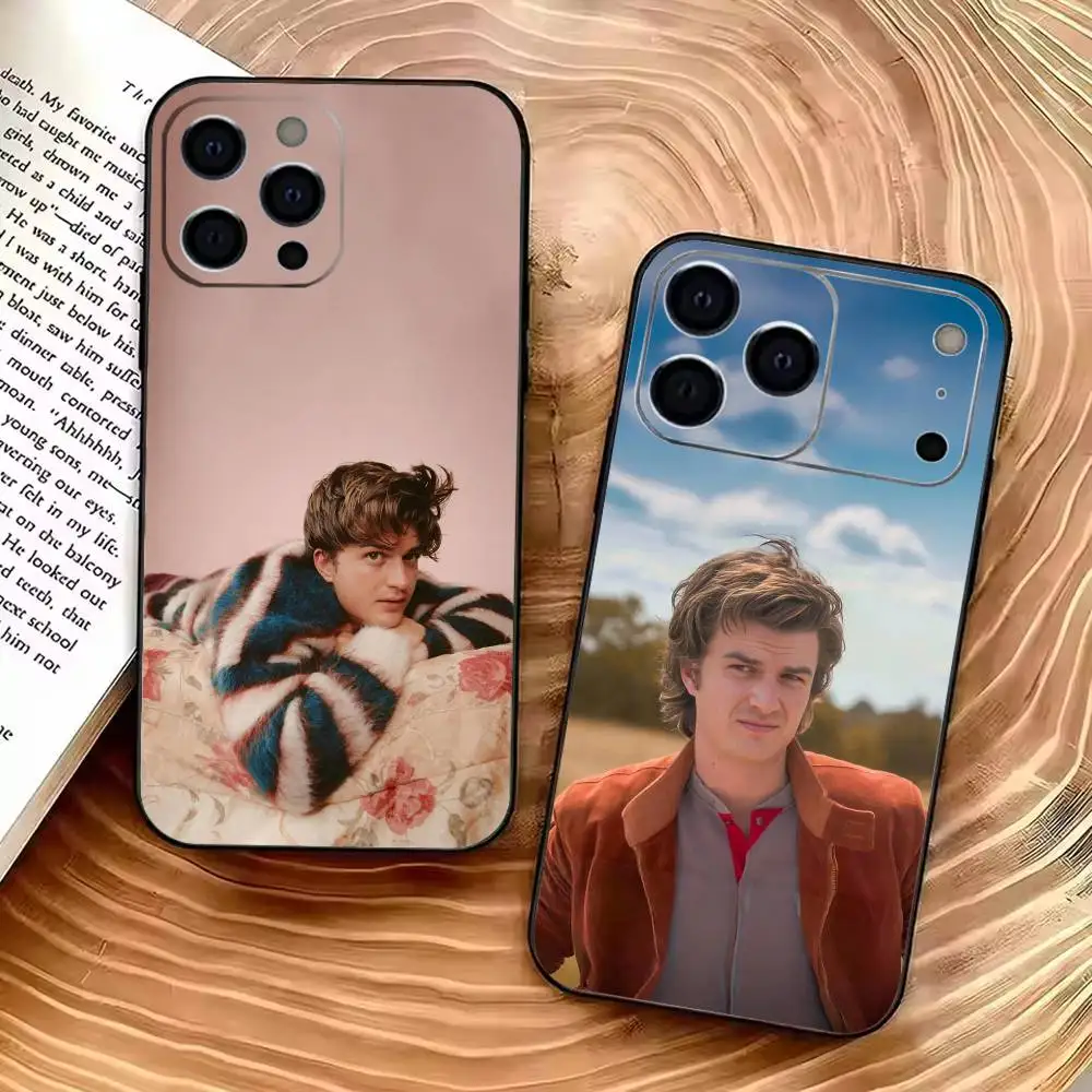 Funda para Teléfono del Actor S-Steve Harrington para iPhone 17, 16, 15, 14, 13, 12, 11 Pro Max, 16 Plus, XS, Cubierta Negra Suave