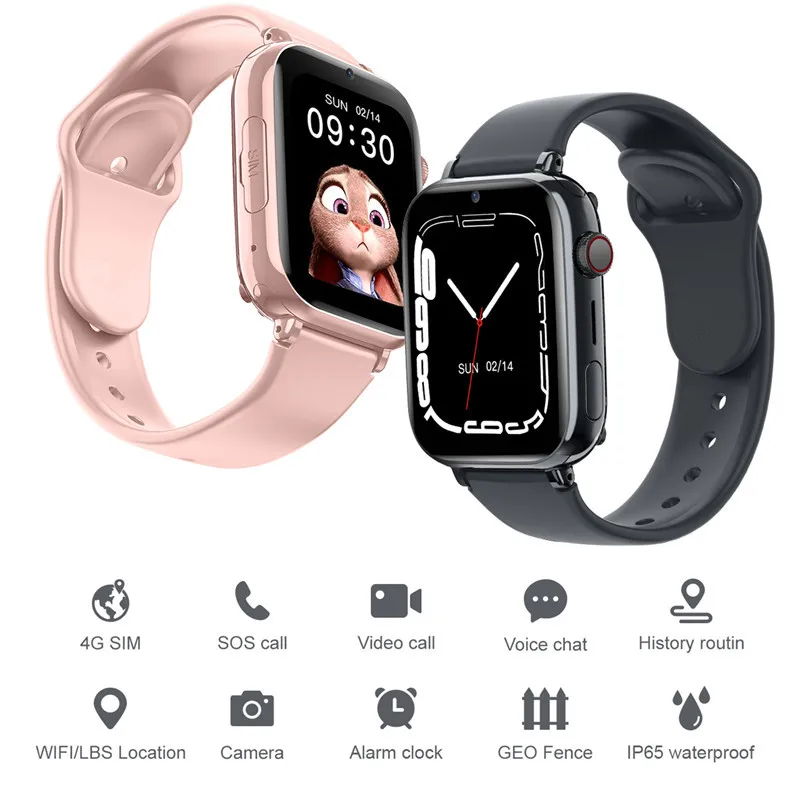 Children's smart positioning watch looks good and is fully compatible with iOS, supporting boys and girls, elementary school stu