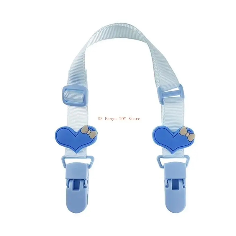 

96GC Nursing Bib Clip Chain Fall Prevention Holder Strap Toddler Crib Toy Organiser