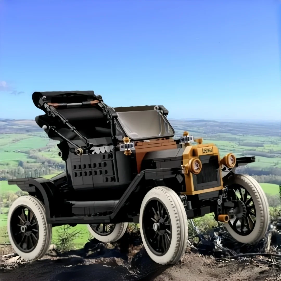 

New 1060pcs MOC Ford Model T Building Blocks Compatible with Toy Vintage Car Model Birthday Gift for Children