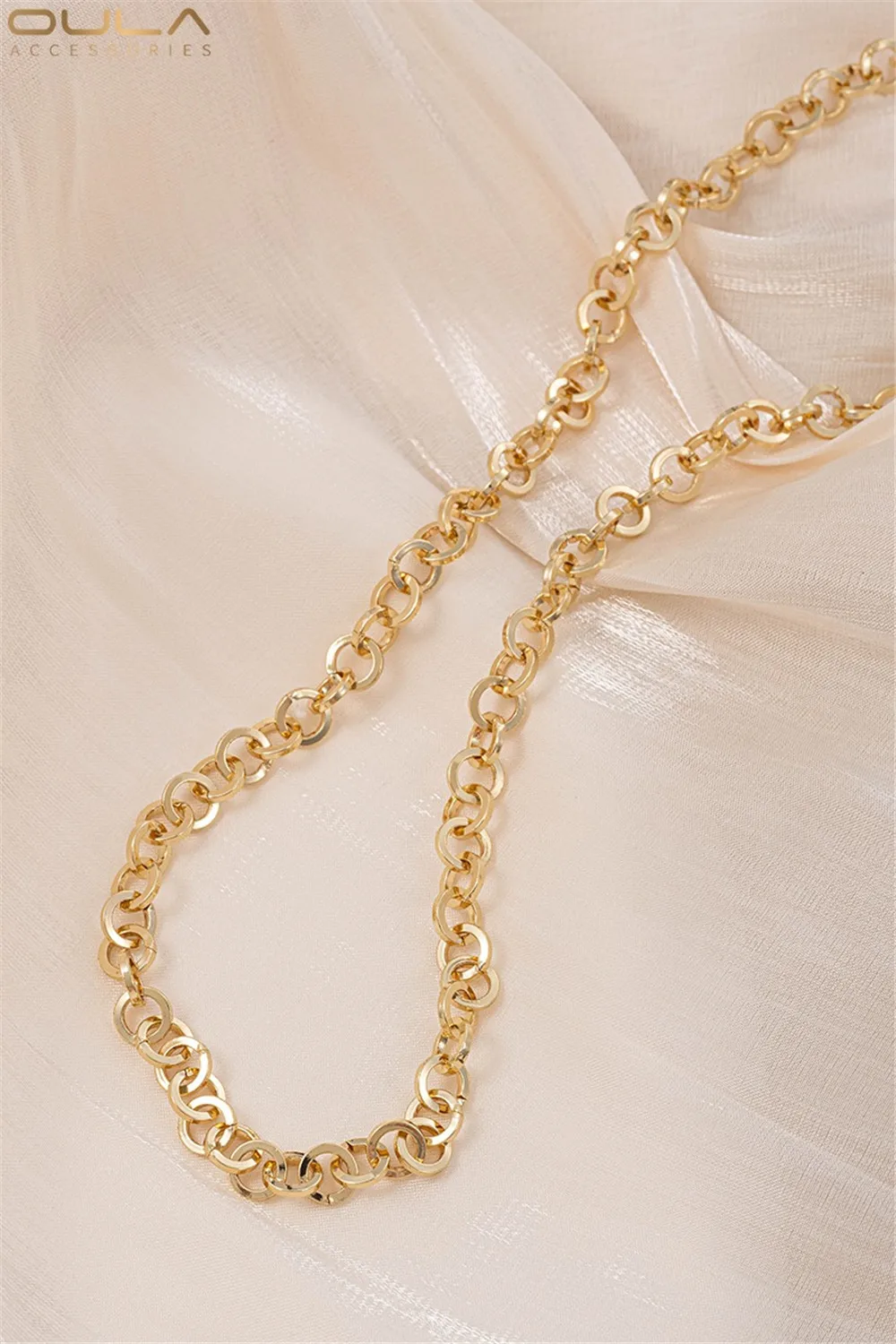 

14K Copper Real Gold Square Wire Round Link Chain Handmade Round Chain Diy Bracelet Necklace Earrings Accessories, Loose Chain