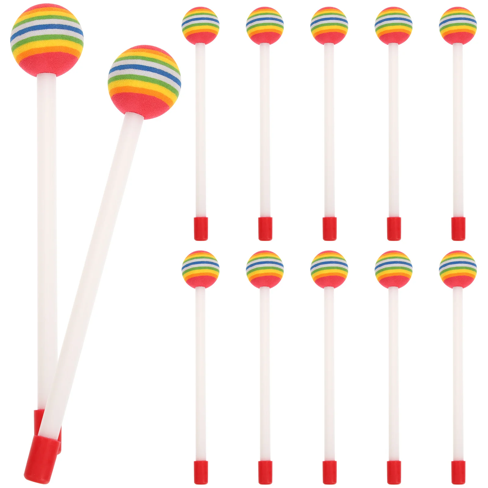 

12 Pcs Sponge Drumstick Child Kids Musical Instruments Plastic Classic Personalized Sticks