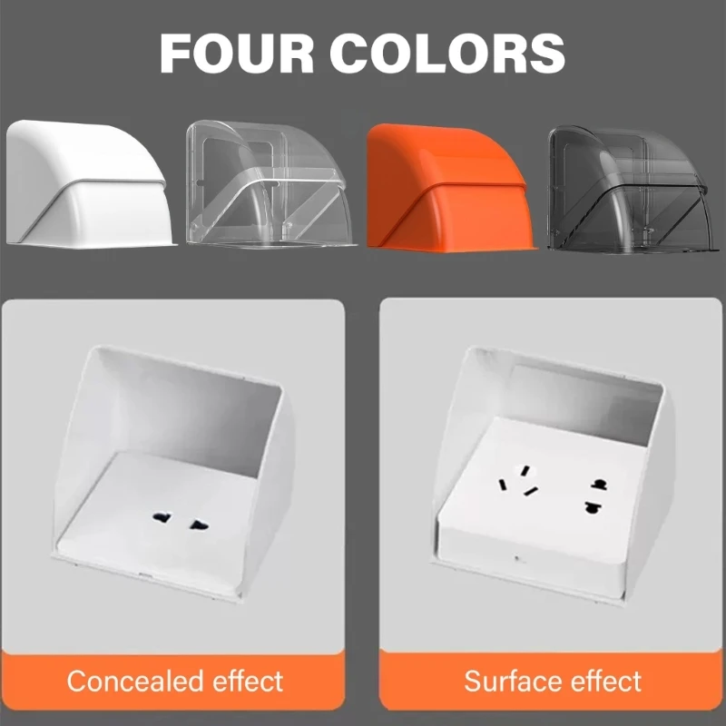 86 Type Wall Switches Cover Splashproof Box Outdoor Socket Waterproof Box Plastic Electrical Outlet Cover Dustproof Box