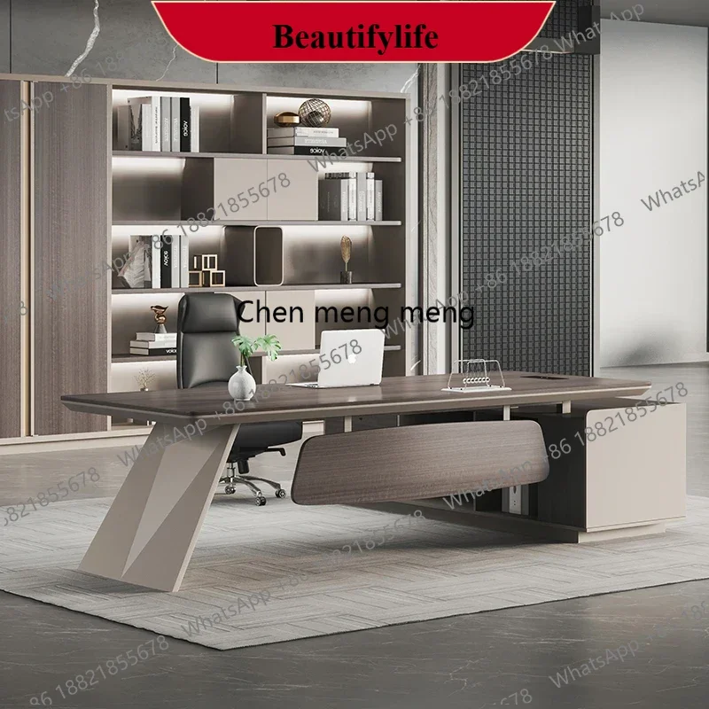 

D132 Современный компьютерный офисный стол, дизайн для хранения, многофункциональный большой офисный стол, скандинавский европейский Escritorio Oficina Salon Furni