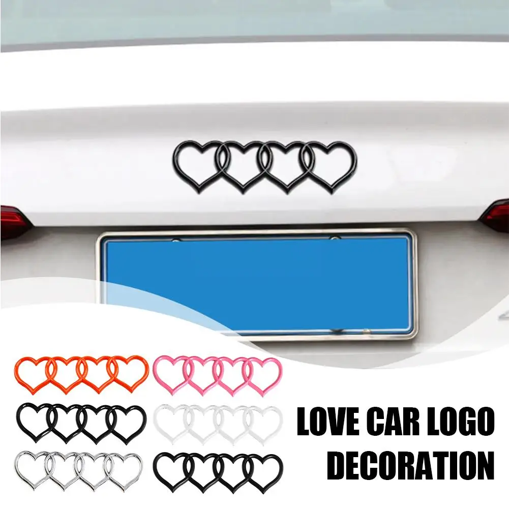 Liebe Herz Auto Logo Dekoration für Audi A3A4 A6L Q5 Hinten Stamm Schwanz Label Aufkleber Auto Zubehör D7O4